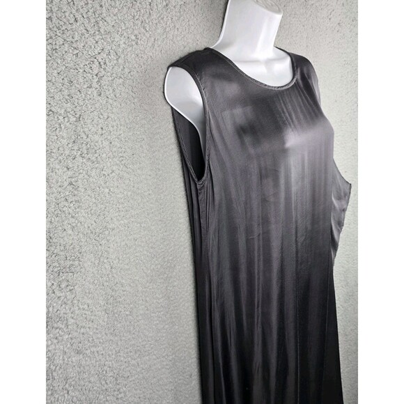 Stark X Dress Womens M Black Asymmetric Satin Scoop Neck - Picture 16 of 16
